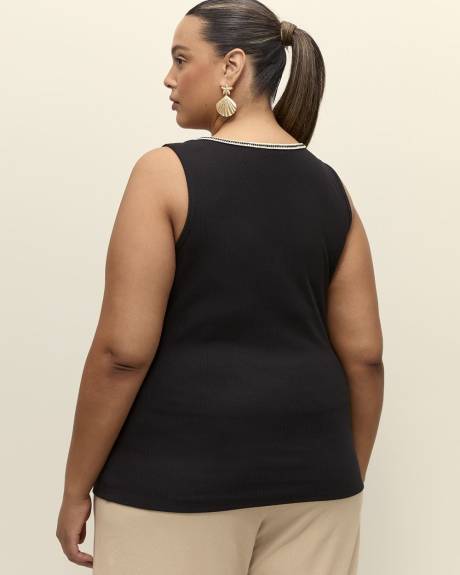 Camisole côtelée à encolure en U - Essentiels PENN.