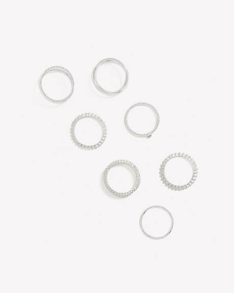 Assorted Dainty Rings, Set of 7