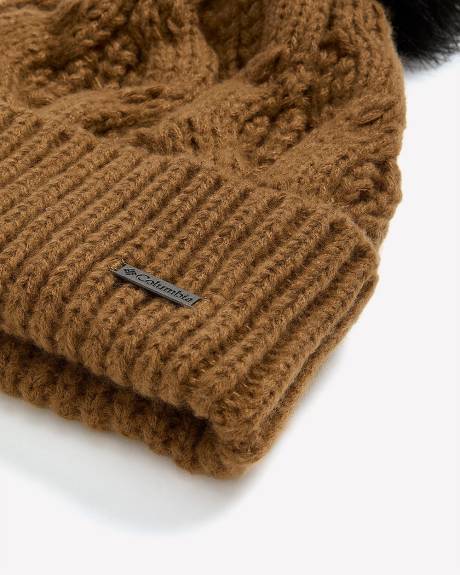 Bonnet Boundless Days en tricot à mailles torsadées avec pompon - Columbia