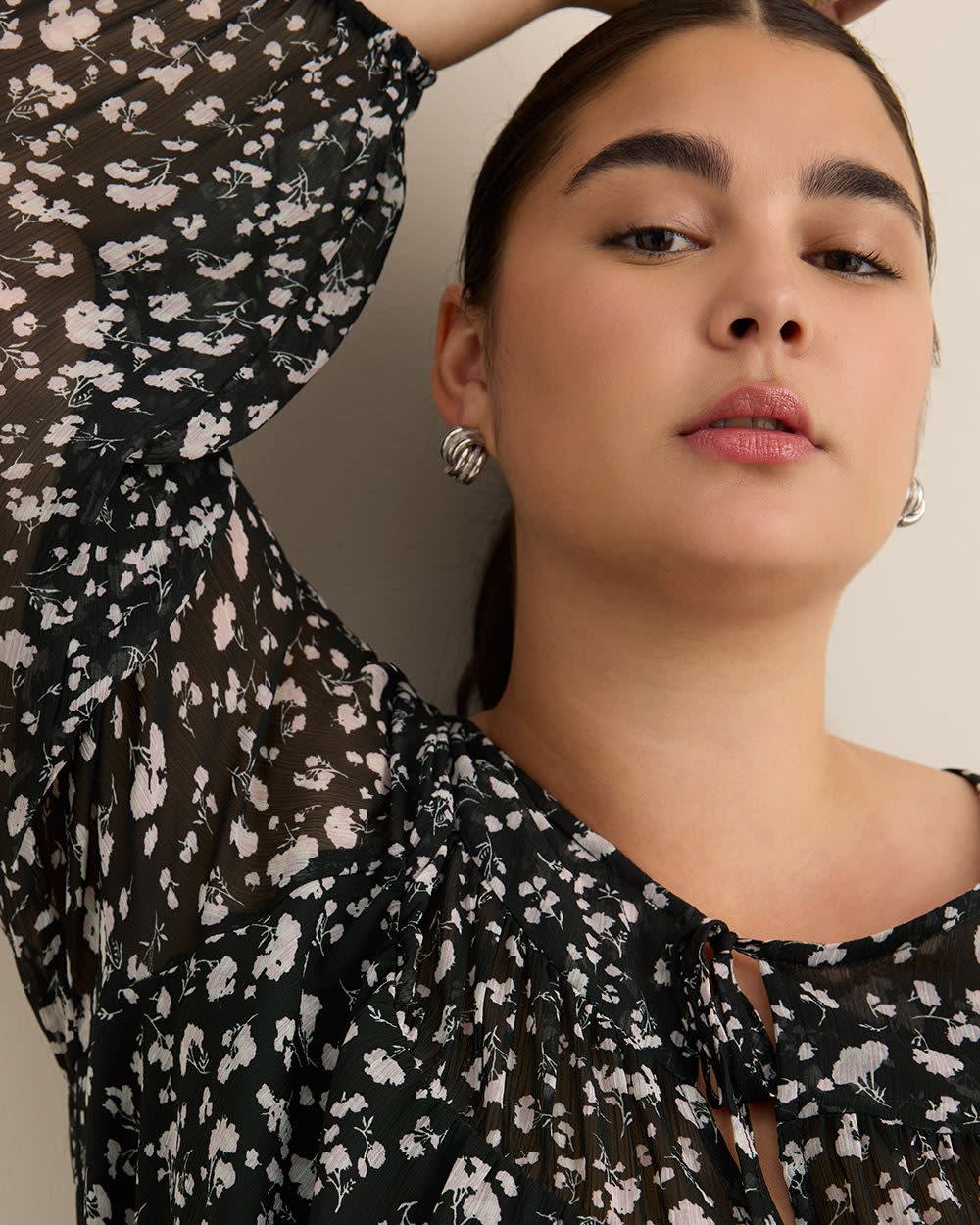Blouse froncée évasée Blouse froncée évasée