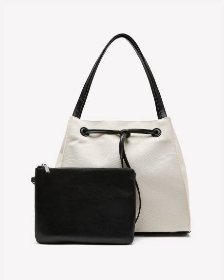 Black and White Canvas Tote Bag