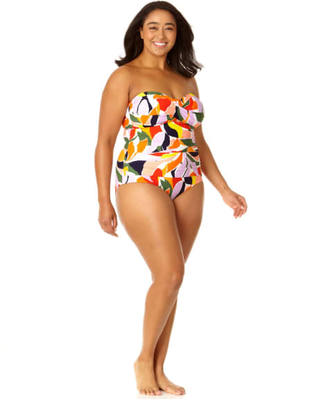 Tropical Twisted Front One-Piece Swimwear - Anne Cole