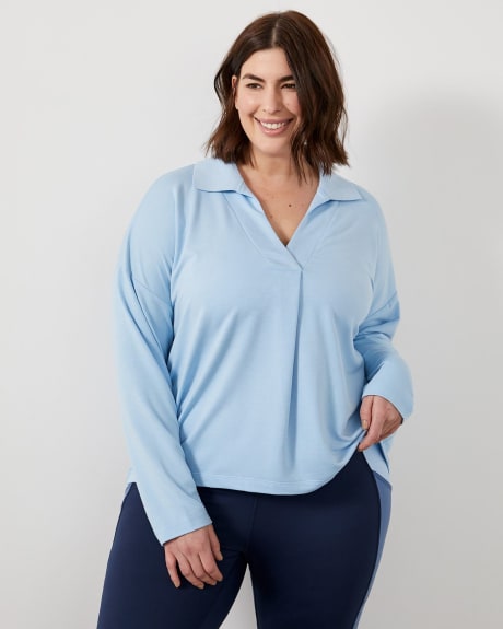 Johnny Collared Long-Sleeve Top - Active Zone