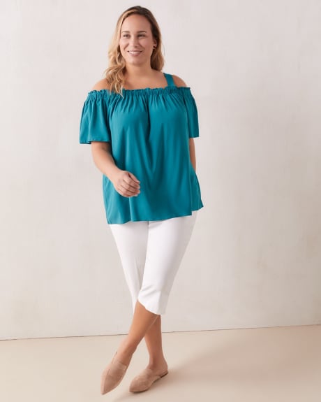Responsible Off-Shoulder Blouse With Straps - In Every Story