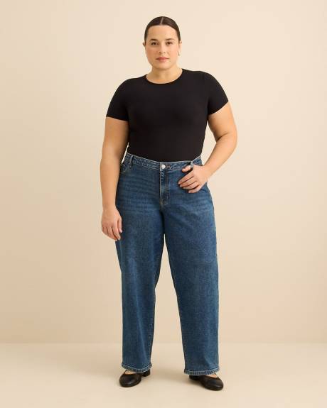 Cheeky Black Knit Short-Sleeve Bodysuit - ti Voglio