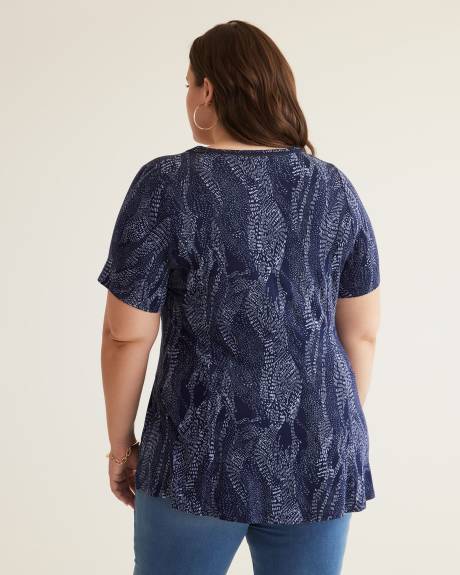 Haut à taille princesse, coupe trapèze, tissu responsable