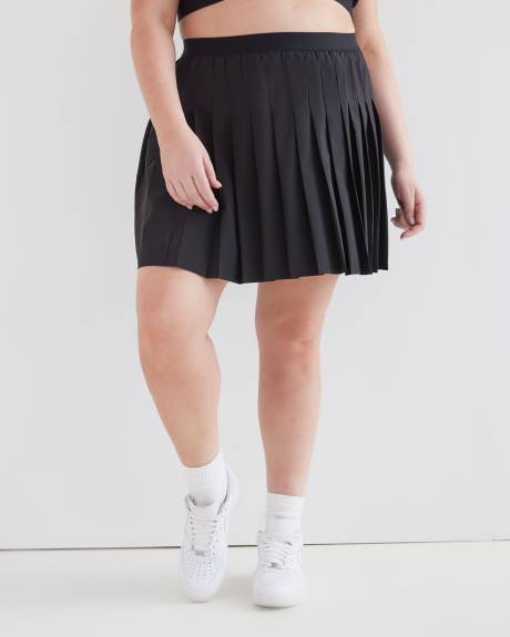 Jupe-short plissée extensible, tissu responsable - Active Zone