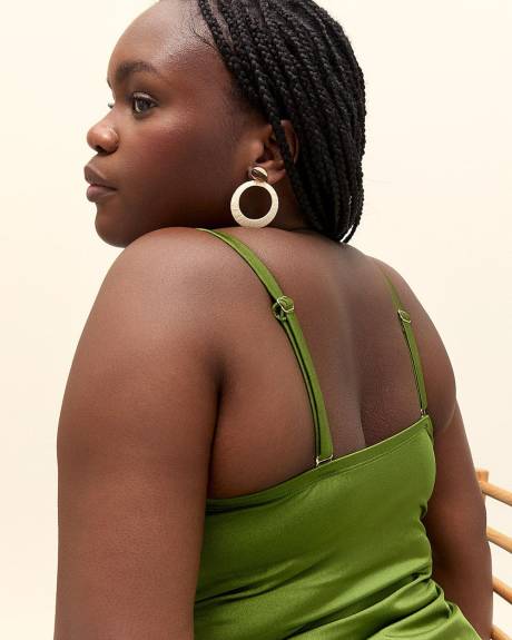 Tankini vert à une bretelle