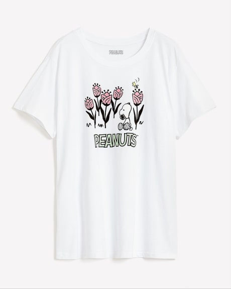 License Tee with Snoopy Flower Print - PENN. Essentials