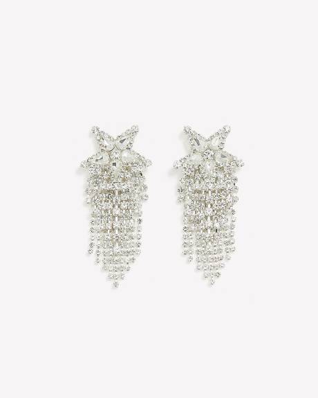 Statement Star Earrings with Rhinestones