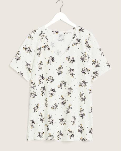 Responsible, Printed Silhouette-Fit Tee - Addition Elle