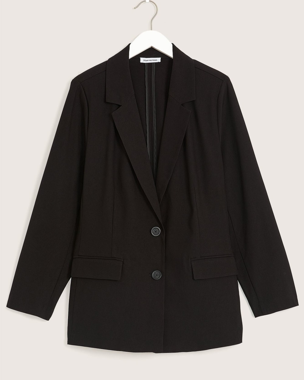 Responsible, Single-Breasted Black Blazer with Notched Lapel | Penningtons