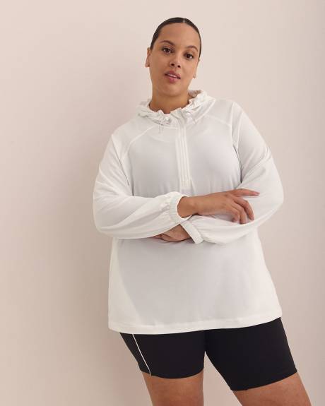 Textured Hooded Half-Zip Jacket - Active Zone