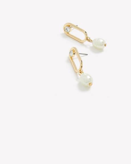 Boucles d'oreilles anneaux en U avec perle