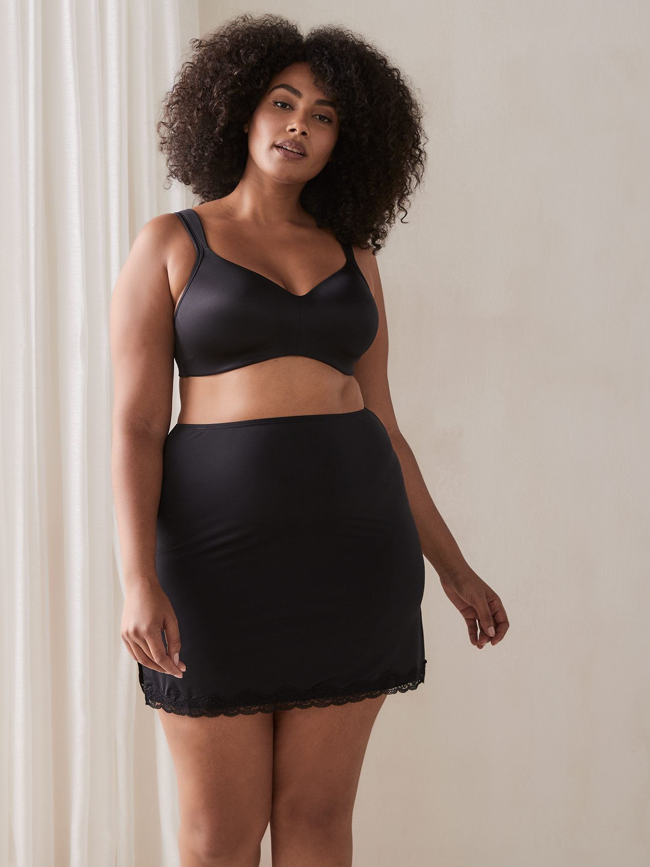 Half Slip Skirt with Lace Trim Addition Elle Penningtons