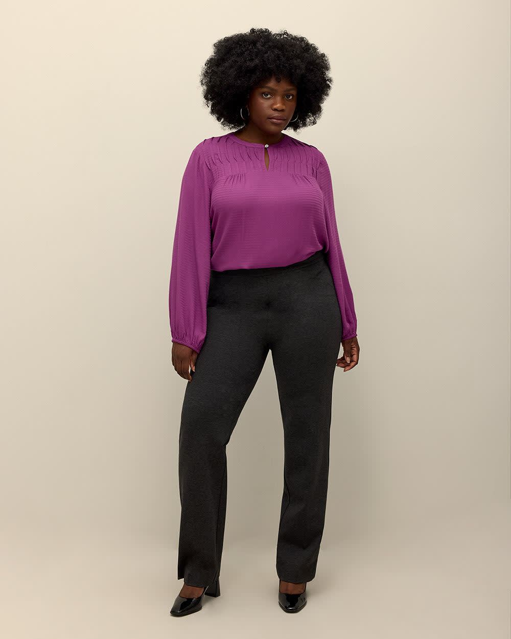 Petite, Essential Ponte de Roma Sculpting Straight-Leg Pant