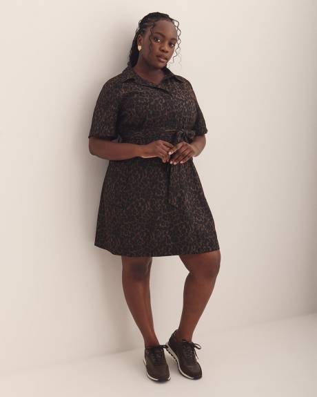 Leopard-Print Utility Dress - Addition Elle