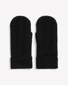 Mitaines en mailles torsadées doublées en molleton Mitaines en mailles torsadées doublées en molleton