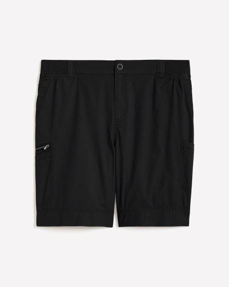 Cotton Bermuda with Ribbed Waistband