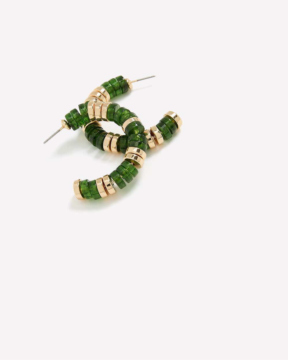 Open Beaded Hoop Earrings