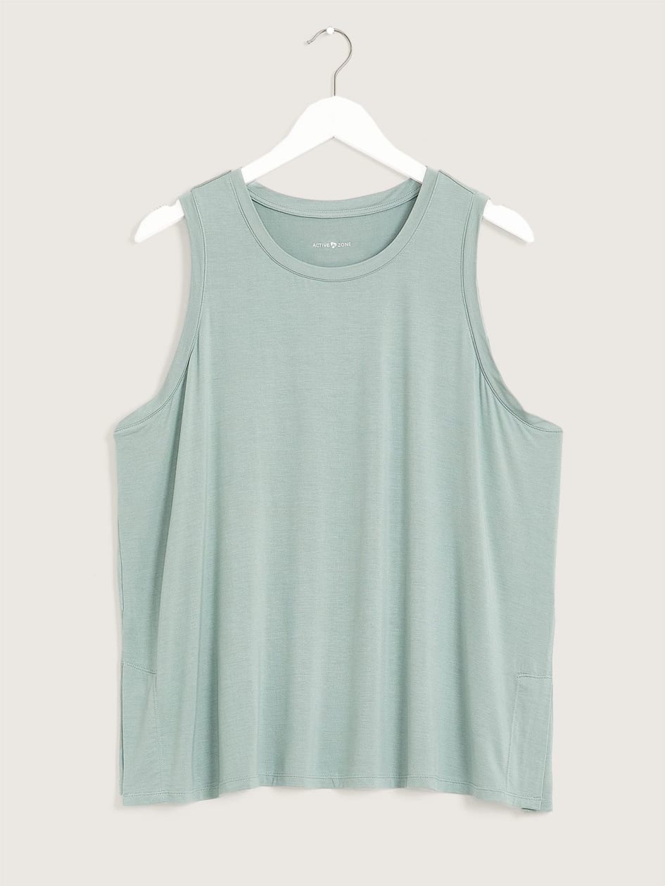 Responsible, Sleeveless Top with Side Slits - Active Zone