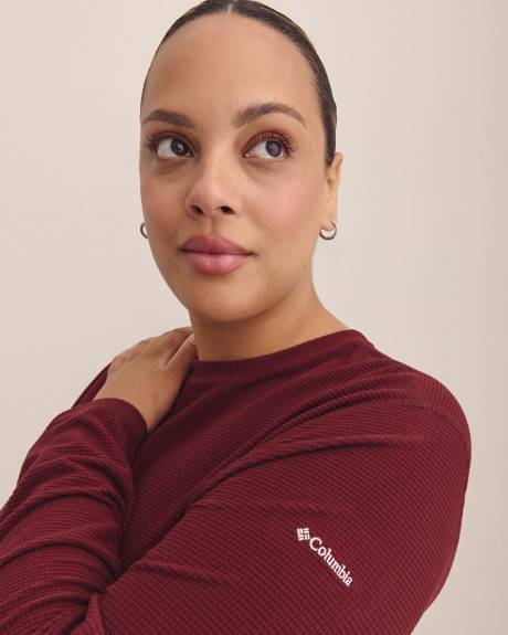 Brea Falls Grid Long-Sleeve Crew Top - Columbia