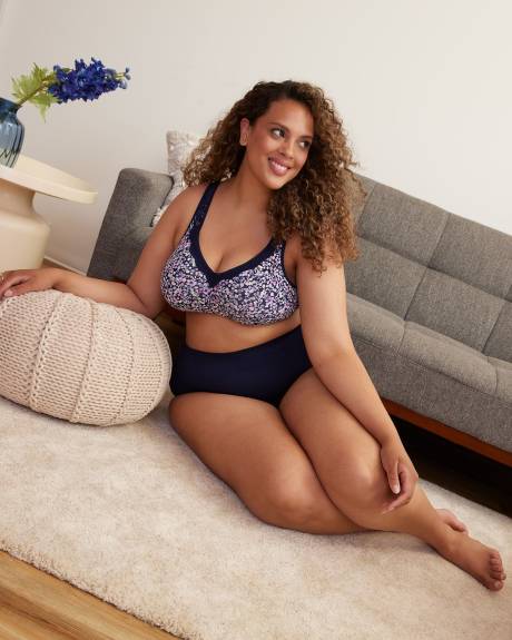 Soutien-gorge en coton à motif de fruits avec feuilles, sans armatures - ti Voglio