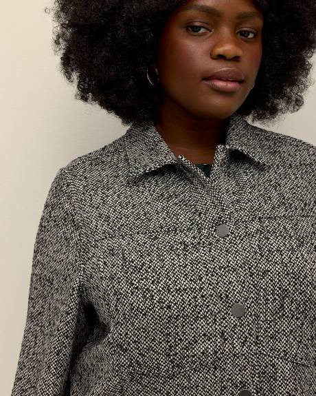 Black and White Tweed Shacket