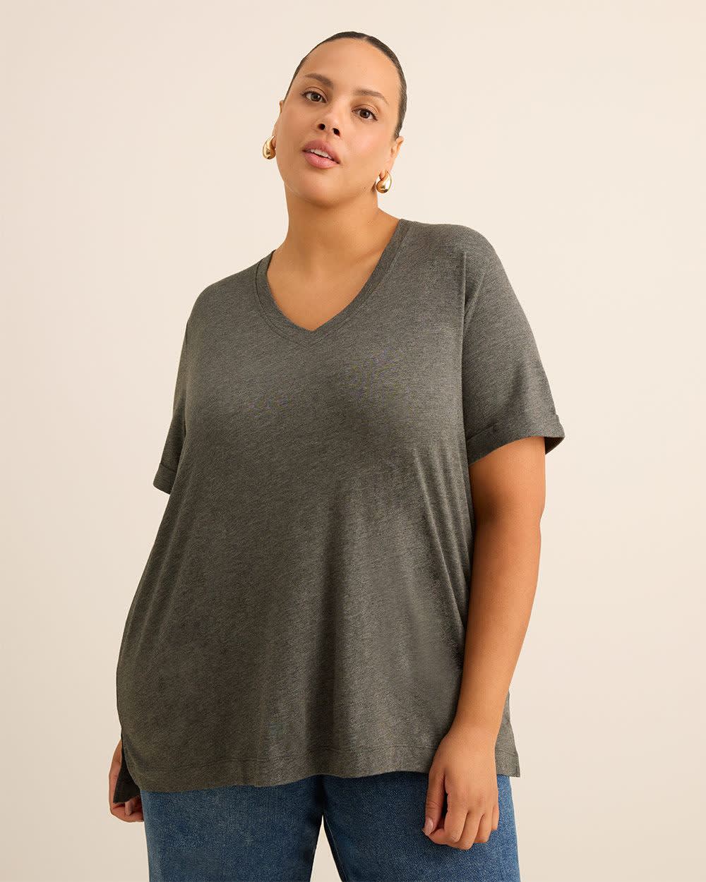 T-shirt coupe boyfriend, tissu responsable - Essentiels PENN. T-shirt coupe boyfriend, tissu responsable - Essentiels PENN.