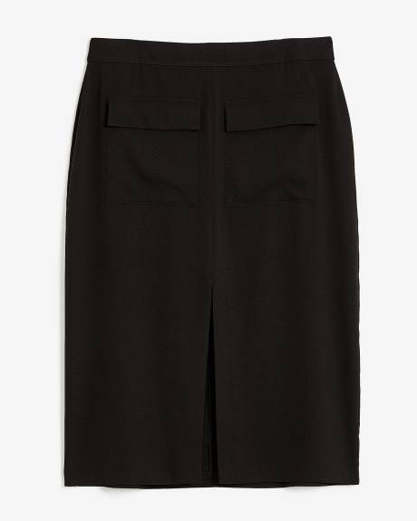 Black Midi Cargo Skirt - Addition Elle