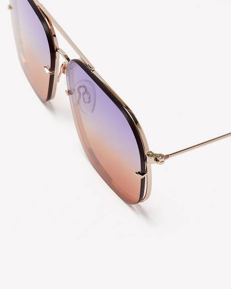 Coloured Lense Square Sunglasses