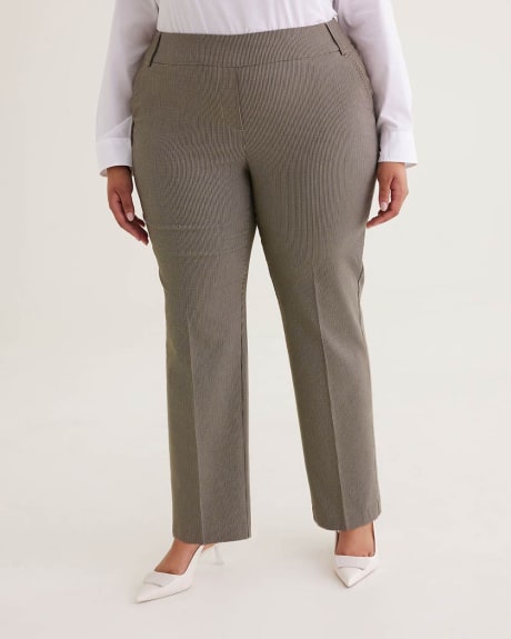 Savvy Fit Straight-Leg Pant Houndstooth Pattern - PENN. Essentials