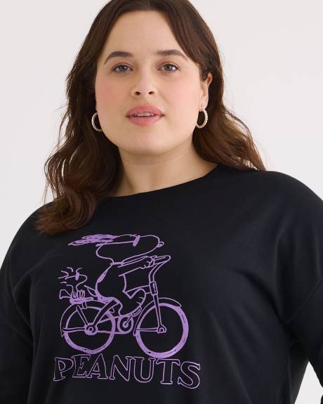 Crewneck Sweatshirt with Snoopy Print