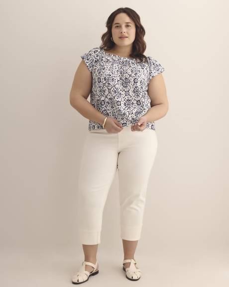 Off-Shoulder Top with Flutter Sleeves