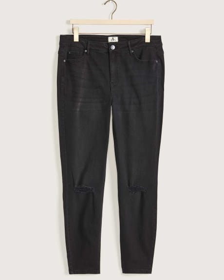 Jean usé à jambe étroite, noir - d/C Jeans