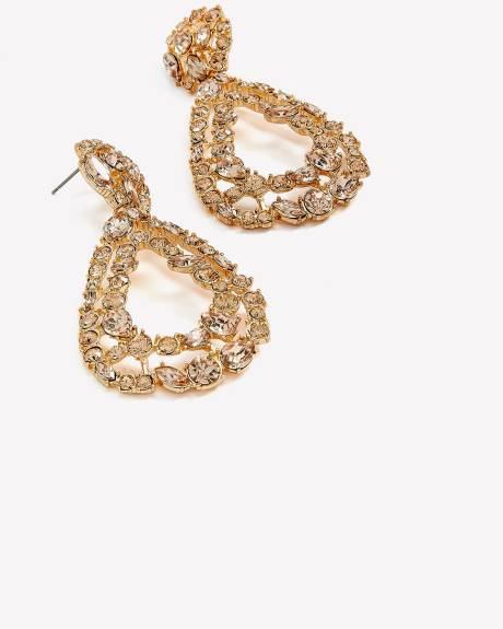 Chunky Tear Drop Stone Earrings