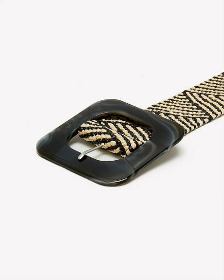 Patterned Stretch Waist Belt