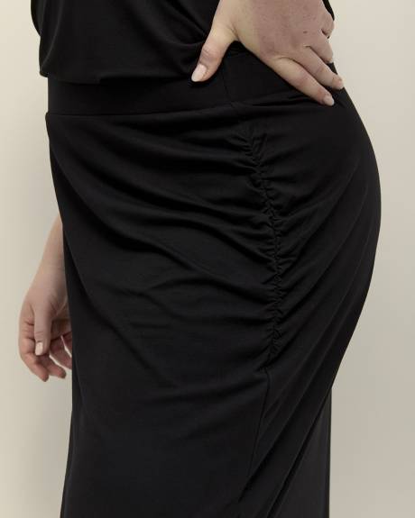 Responsible, Ruched Midi Skirt