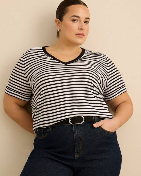 T-shirt &agrave; manches courtes, coupe boyfriend - Essentiels PENN.