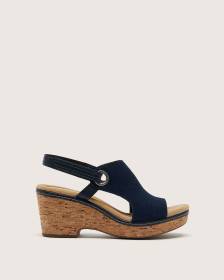 Navy wedge deals sandal