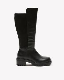 Extra Wide Width, Tall Black Faux Leather Boot