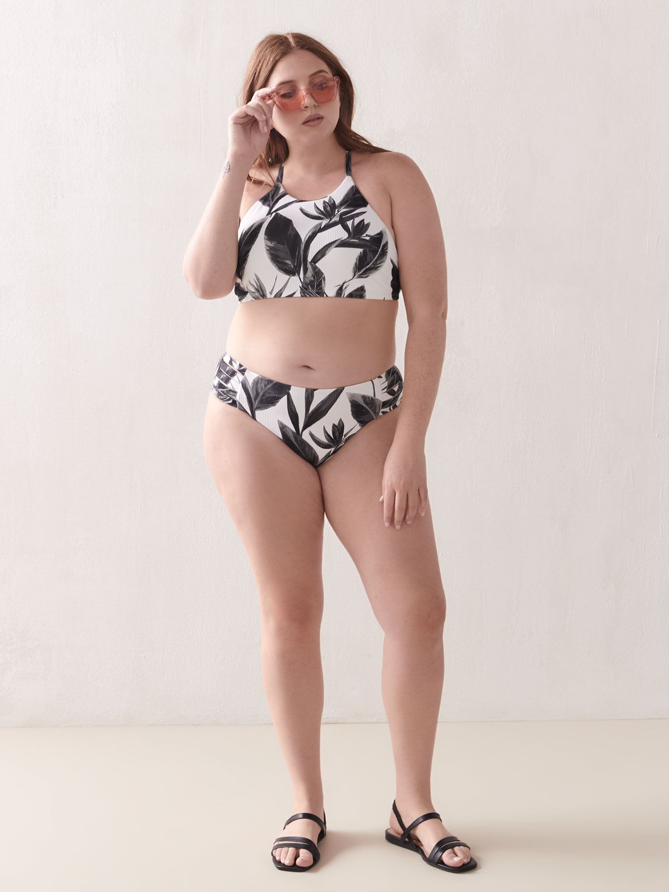 white halter bikini