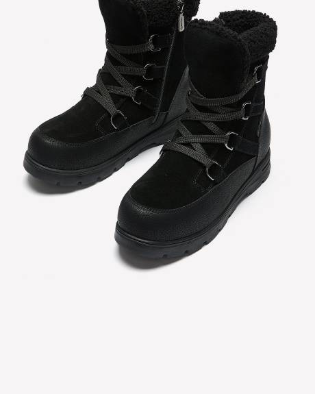 Botte d'hiver Kaylas en suède imperméable, pied très large - Blondo