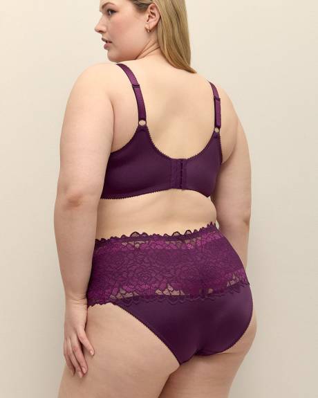 Culotte classique à deux tons en dentelle - Déesse Collection