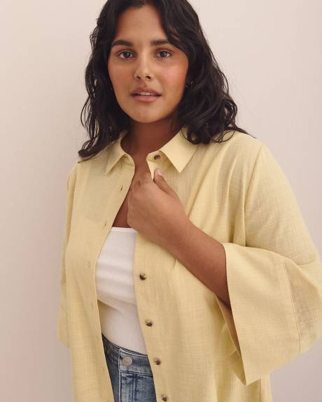 Chemisier en mélange de coton - Addition Elle