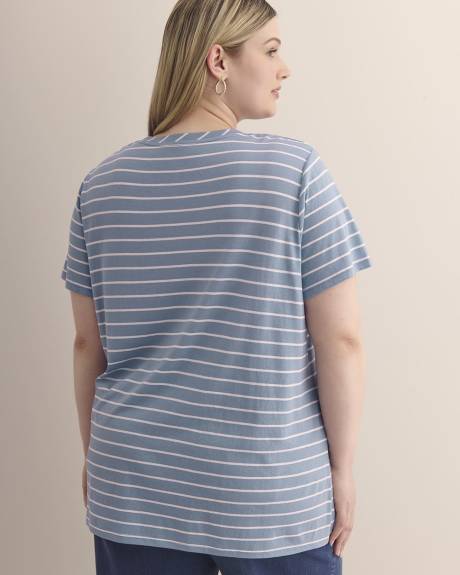 T-shirt à manches courtes et col rond, coupe boyfriend - Essentiels PENN.