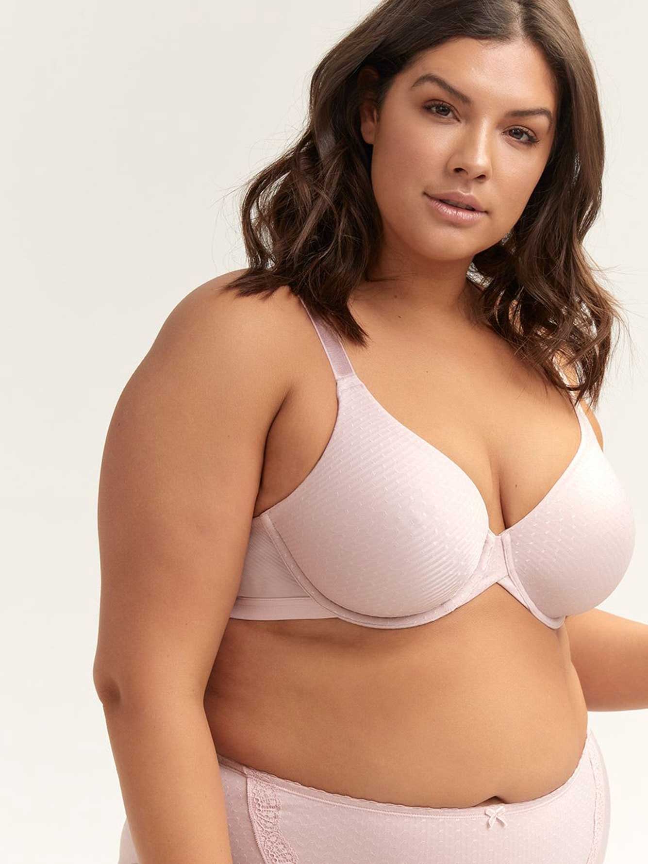 Jacquard Soft Cup Bra with CrissCross Detail, G & H Cups ti Voglio Penningtons