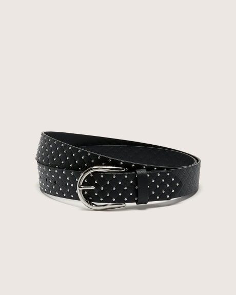 Studded Quilted Belt
