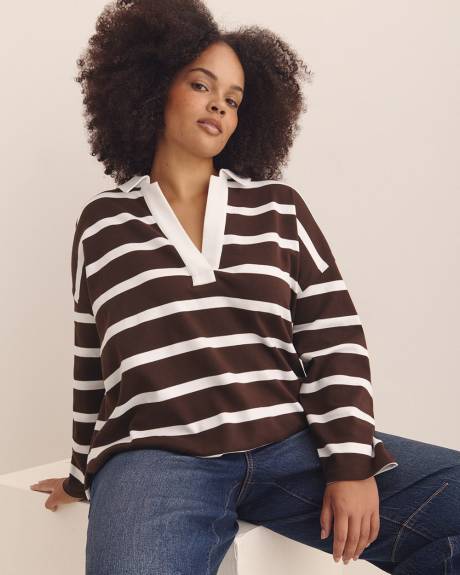 Pull polo rayé