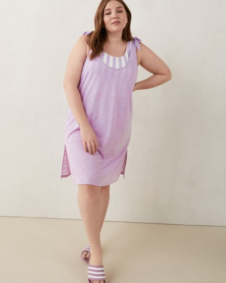 Cover-Up Swim Dress With Side Slits
